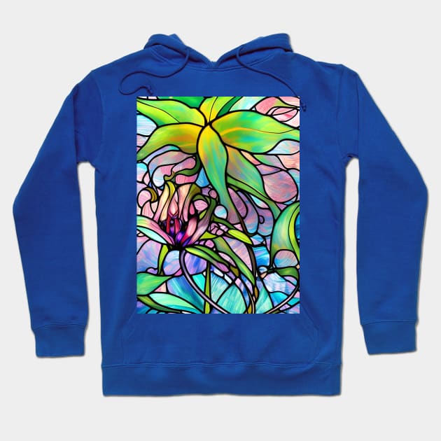 Stained Glass Lily Hoodie by Chance Two Designs